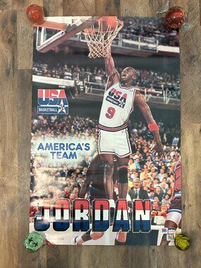 Michael Jordan 1992 Starline USA Basketball Poster America’s Team Vintage 22x34
